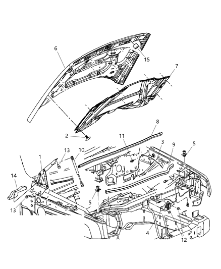 Latch Hood Diagram for 55396247AE