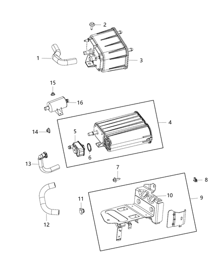 1993 Dodge Stealth Detector Evaporative System Integrity Module Diagram for 4861963AA