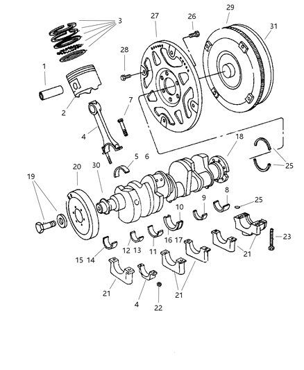 2024 Ram 3500 Converter Package Torque Diagram for R4736595AB