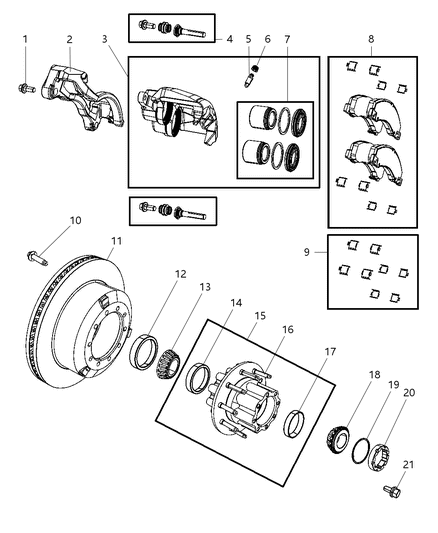 1988 Chrysler New Yorker Seal Wheel Bearing Diagram for 68036471AA