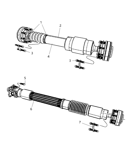 Shaft Drive Front Diagram for 52853317AA