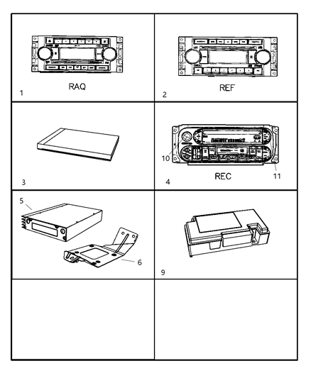 1996 Jeep Grand Cherokee Radio AM/FM With CD And Equalizer Diagram for 5064172AE