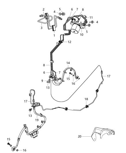 2007 Dodge Sprinter 3500 Shield Dust ABS Module Diagram for 68193887AB