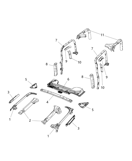 Cover Sport Bar Diagram for 6MM74DX9AA