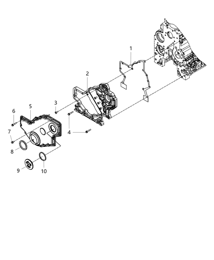 Cover Timing Case See Note Diagram for 68210069AA
