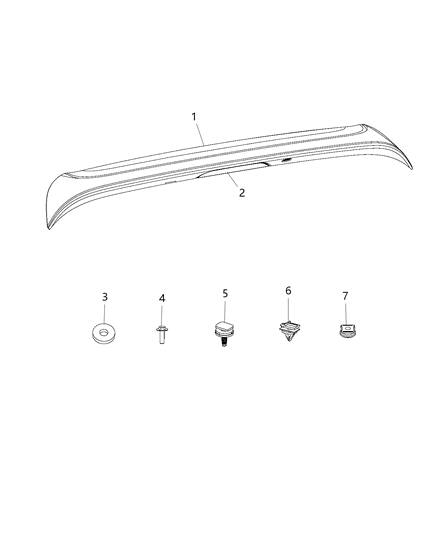 2017 Chrysler Pacifica Screw Hexagon Flange Head Spoiler To Liftgate Diagram for 5182685AA