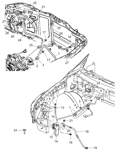 1987 Dodge Omni O Ring A/C Line Diagram for 5161807AA