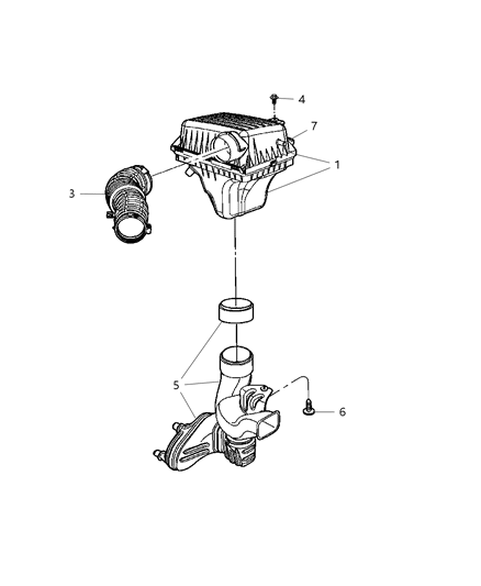 Hose Make Up Air Diagram for 4792853AE