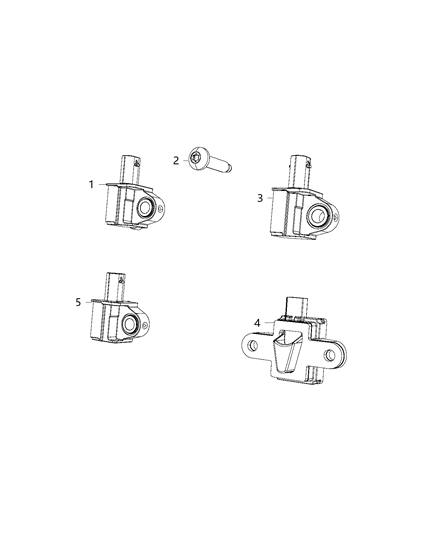 Impact Sensor, Rear Diagram for 68483899AA