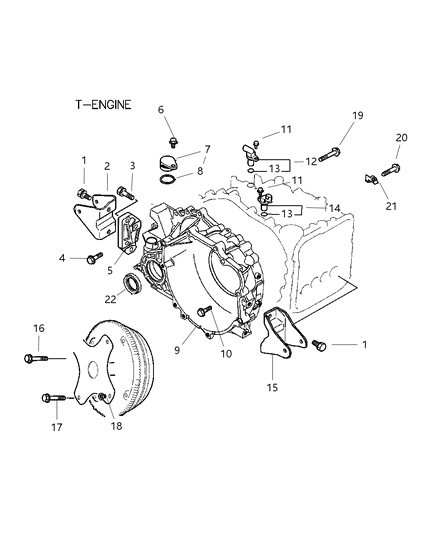 2013 Jeep Patriot Bolt, Timing Belt Train (Flange 10X35) Diagram for MF140264
