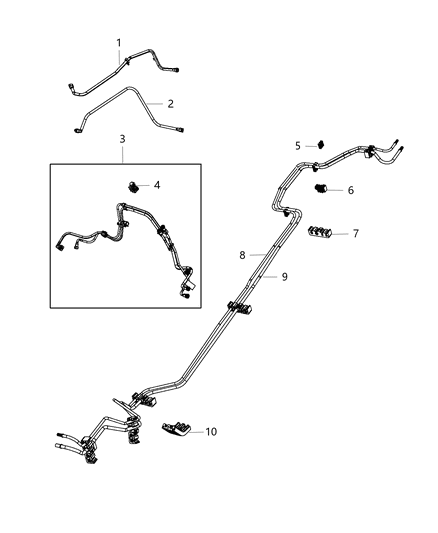 2004 Chrysler Town & Country Tube Fuel Supply Diagram for 68088816AB