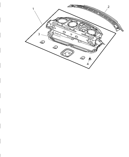 Reinforcement Shelf Panel Diagram for 5112777AA