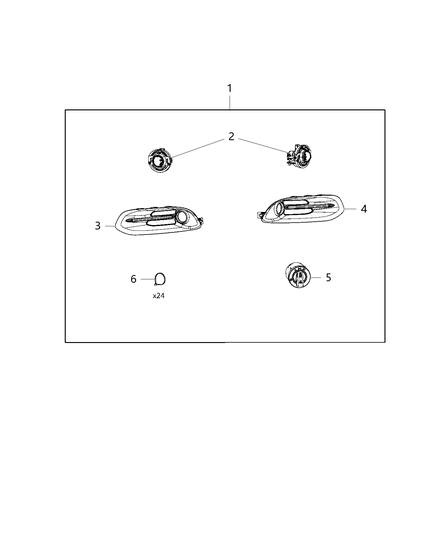 Switch Headlamp Diagram for 68141055AB