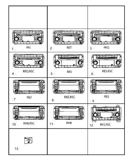 Radio Multi Media Diagram for 5091163AB