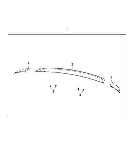 1987 Dodge B350 Spoiler Kit Deck Lid Diagram for 82214753