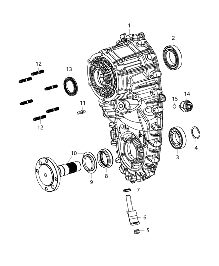 Vent Transfer Case Diagram for 68089752AA