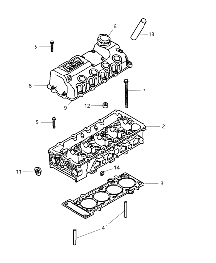 2019 Dodge Durango Head Cylinder Diagram for 4777739AB