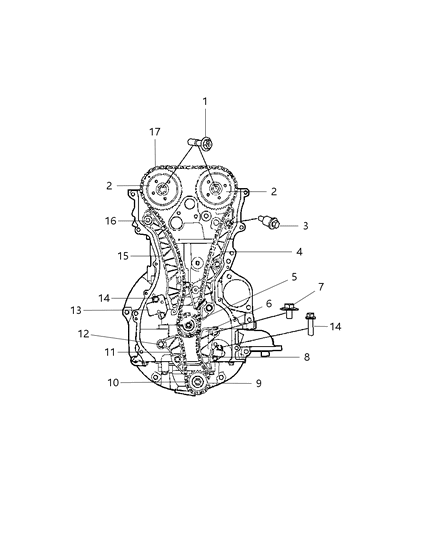 Tensioner Chain Diagram for 5047158AA