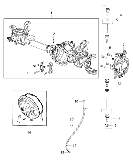 Housing Axle Diagram for 68238606AC