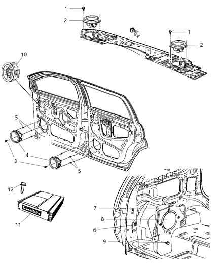 2001 Dodge Caravan Amplifier Diagram for 5064138AI