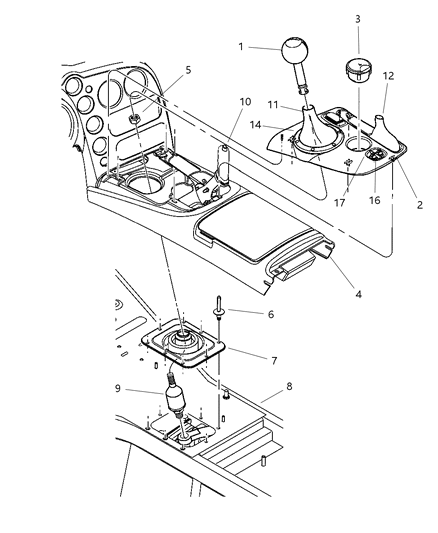 1984 Jeep Wagoneer Knob Gearshift Diagram for SG08SR1AA