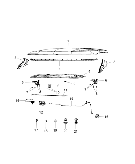 Hood, Front Diagram for 68524063AA