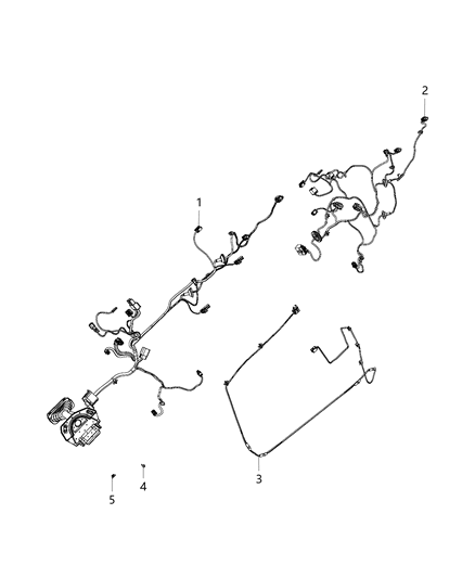 2017 Ram 3500 Wiring Front Door Diagram for 68263833AB