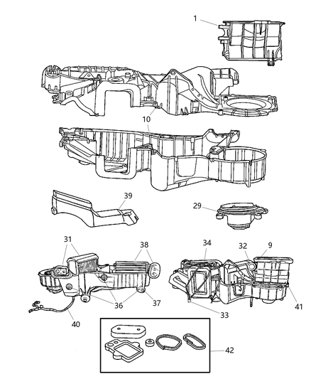 Resistor Blower Motor Diagram for 5058026AA