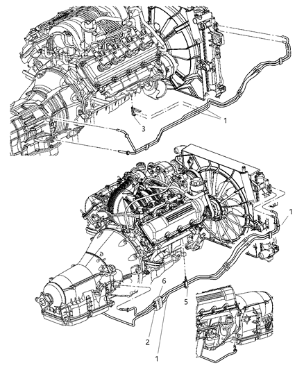 Tube & Hose Supply & Return Diagram for 55116875AE