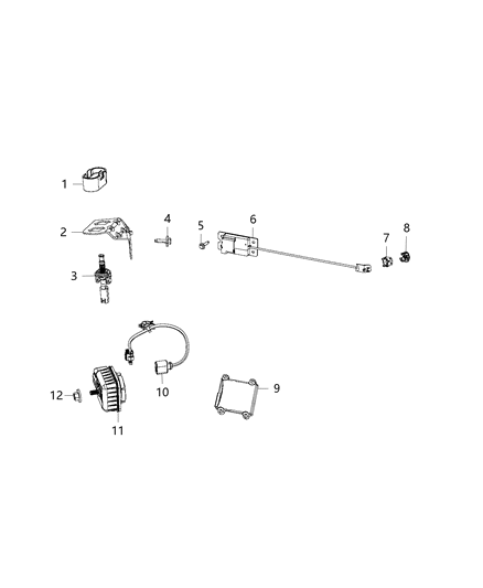 1994 Dodge Shadow Bracket Hood Switch Diagram for 68299179AA