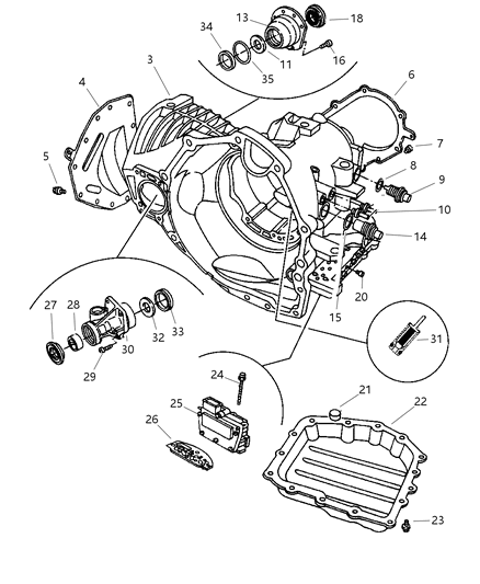 2016 Dodge Durango Overhaul Package Transaxle Diagram for 5016130AD