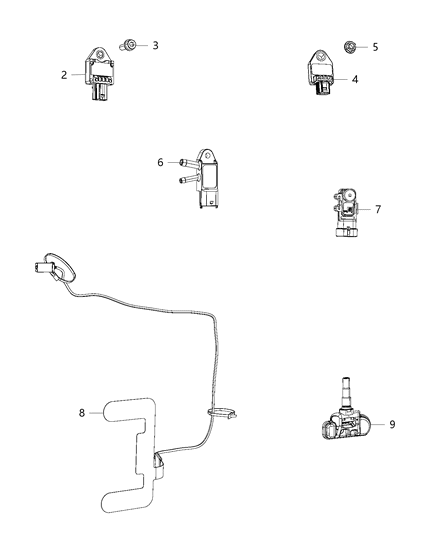 2001 Jeep Cherokee Sensor Occupant Detection Diagram for 68237026AA