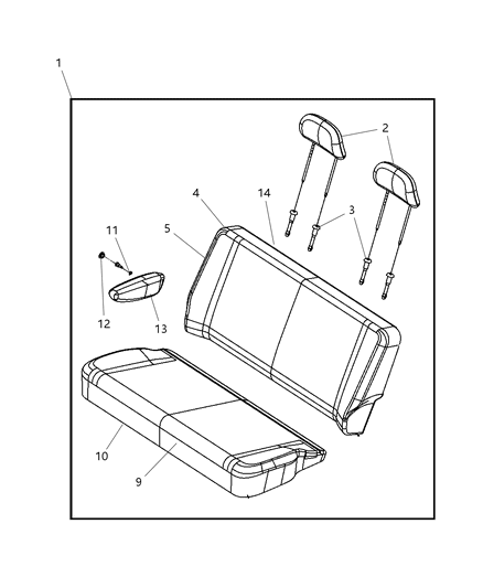 2016 Dodge Charger Module Child Seat Complete Diagram for 1HY681DVAA