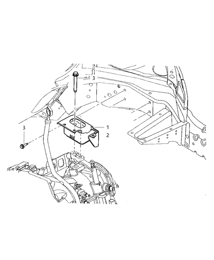 2017 Dodge Durango Support Engine Mount Diagram for 4668902AB