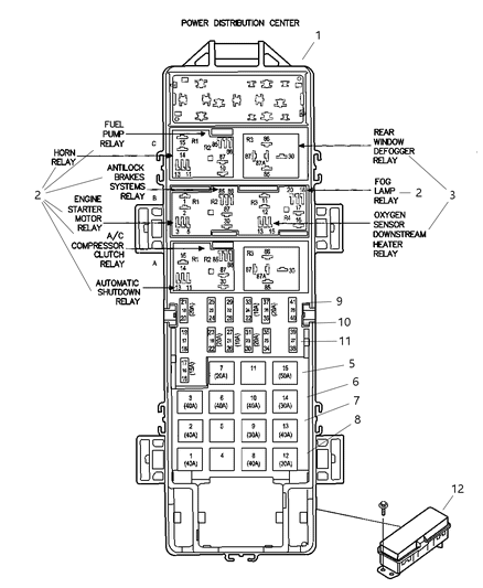2023 Jeep Grand Wagoneer L Relay, Starter Relay, W/Diesel Engine Europe Diagram for 4638271