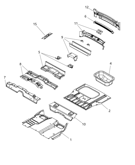 2000 Chrysler Town & Country Bracket Tie Down Diagram for 5178557AB