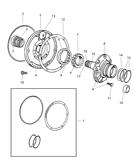 2006 Dodge Ram 2500 Pump Package Transmission Diagram for 5086714AB