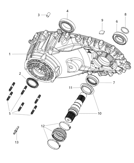 2020 Ram 2500 Case Half Front Diagram for 68206410AB
