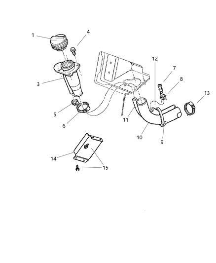 Cap Fuel Filler Diagram for 5278632AA