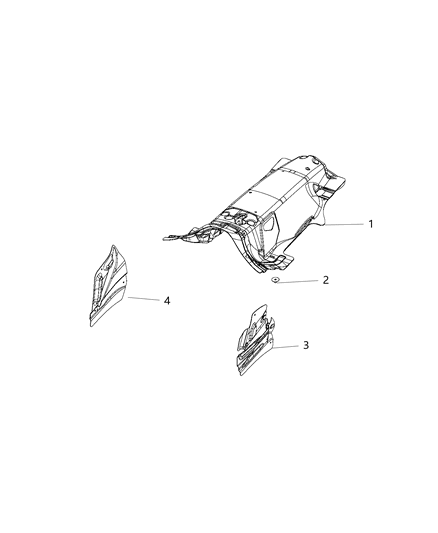 2010 Jeep Commander Insulation Front Rail Diagram for 55315184AB