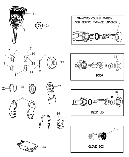 Receiver Keyless Entry Diagram for 56040643AT