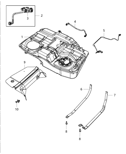 Tube Fuel Vapor Recirculation Diagram for 68087986AA
