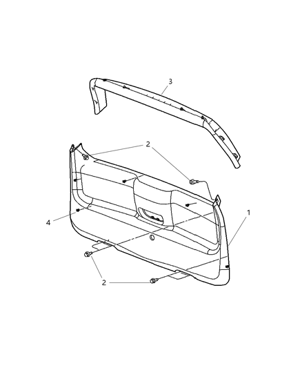 Panel Liftgate Lower Diagram for 5HM91BD5AG