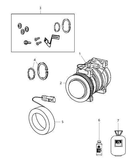 Compressor A/C Diagram for 5290012AC
