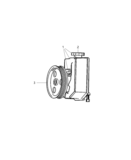 Pulley Power Steering Pump Diagram for 53010258AC