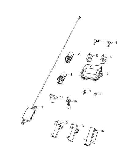 Transmitter Diagram for 68240167AA