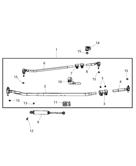2010 Jeep Liberty Nut Hexagon Flange M10X1.50 Clamp To Tube Adjuster Diagram for 6509160AA
