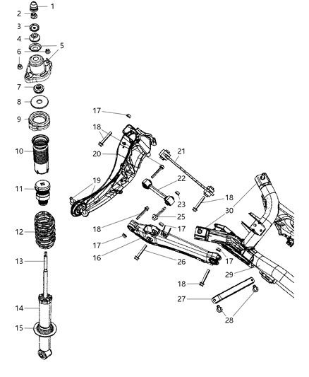 Link Rear Lateral Diagram for 5105272AC