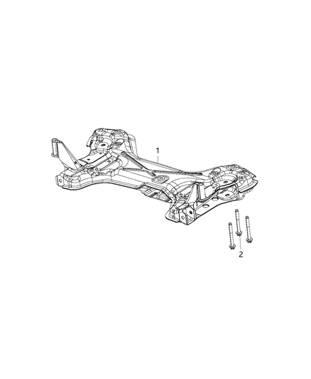 2000 Jeep Cherokee Crossmember Front Suspension Diagram for 4725969AE
