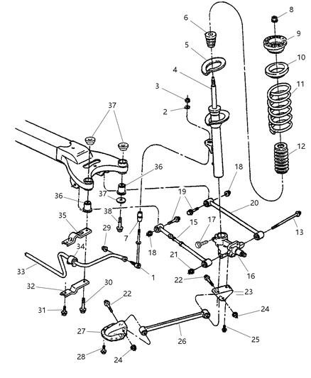 Screw, Rear Strut To Transmission, M12X1.75X30 Diagram for 6101666